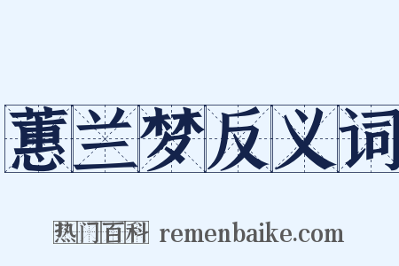 蕙兰梦反义词是什么意思的图片